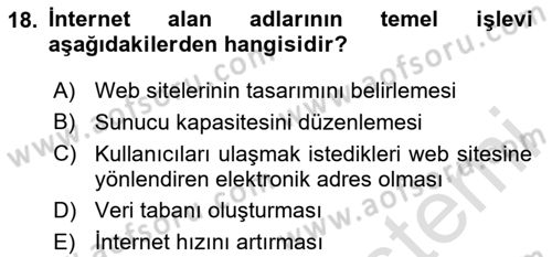 Web’de Telif Hakları ve Etik Dersi 2025 - 2026 Yılı (Final) Dönem Sonu Sınav Soruları 18. Soru