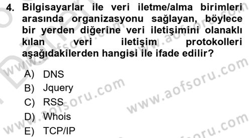 Web’de Telif Hakları ve Etik Dersi 2025 - 2026 Yılı (Final) Dönem Sonu Sınav Soruları 4. Soru