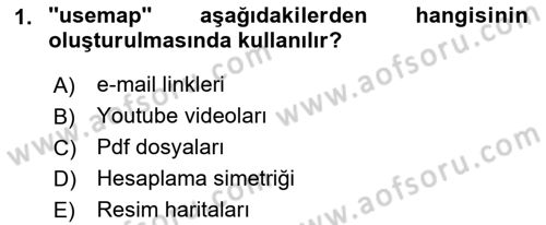 Web Tabanlı Kodlama Dersi 2017 - 2018 Yılı 3 Ders Sınav Soruları 1. Soru