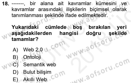 Web Tabanlı Kodlama Dersi 2017 - 2018 Yılı 3 Ders Sınav Soruları 18. Soru