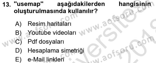 Web Tabanlı Kodlama Dersi 2017 - 2018 Yılı (Vize) Ara Sınav Soruları 13. Soru
