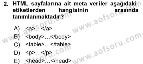 Web Tabanlı Kodlama Dersi 2017 - 2018 Yılı (Vize) Ara Sınav Soruları 2. Soru
