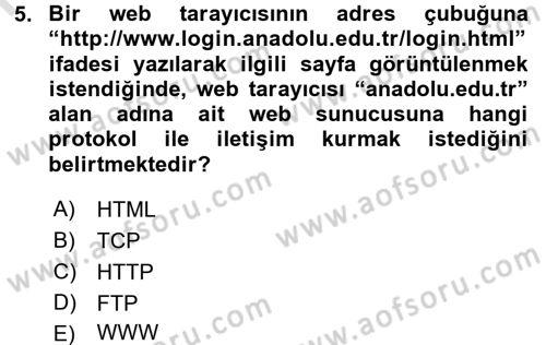 Web Tabanlı Kodlama Dersi 2017 - 2018 Yılı (Vize) Ara Sınav Soruları 5. Soru