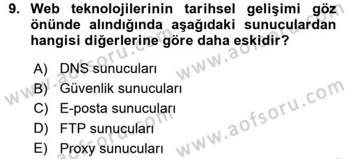 Web Tabanlı Kodlama Dersi 2017 - 2018 Yılı (Vize) Ara Sınav Soruları 9. Soru