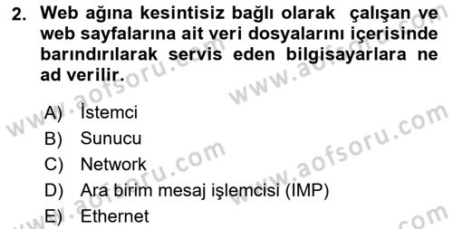 Web Tabanlı Kodlama Dersi 2018 - 2019 Yılı 3 Ders Sınav Soruları 2. Soru