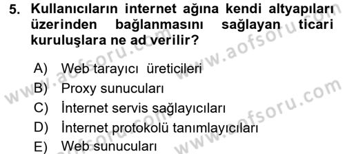 Web Tabanlı Kodlama Dersi 2018 - 2019 Yılı (Vize) Ara Sınav Soruları 5. Soru