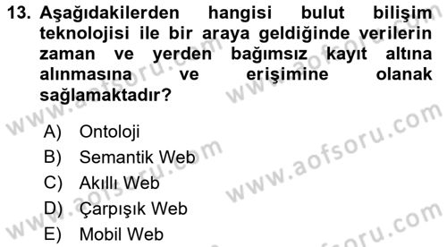 Web Tabanlı Kodlama Dersi 2018 - 2019 Yılı (Final) Dönem Sonu Sınav Soruları 13. Soru