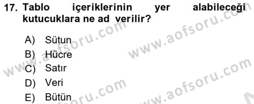 Web Tabanlı Kodlama Dersi 2019 - 2020 Yılı (Vize) Ara Sınav Soruları 17. Soru