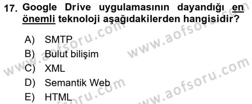 Web Tabanlı Kodlama Dersi 2019 - 2020 Yılı (Final) Dönem Sonu Sınav Soruları 17. Soru