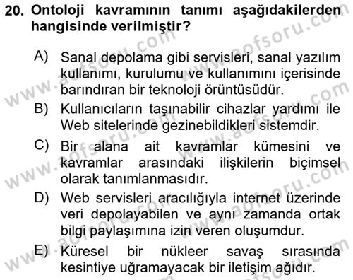 Web Tabanlı Kodlama Dersi 2019 - 2020 Yılı (Final) Dönem Sonu Sınav Soruları 20. Soru