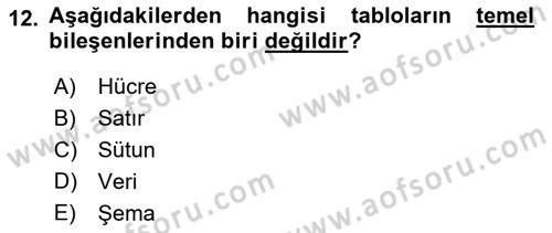 Web Tabanlı Kodlama Dersi 2021 - 2022 Yılı (Vize) Ara Sınav Soruları 12. Soru