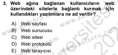 Web Tabanlı Kodlama Dersi 2021 - 2022 Yılı (Vize) Ara Sınav Soruları 3. Soru