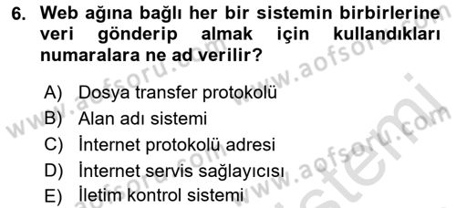 Web Tabanlı Kodlama Dersi 2021 - 2022 Yılı (Vize) Ara Sınav Soruları 6. Soru