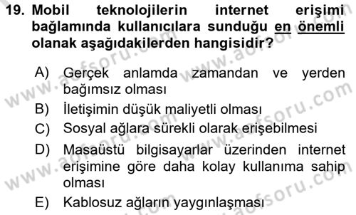 Web Tabanlı Kodlama Dersi 2021 - 2022 Yılı (Final) Dönem Sonu Sınav Soruları 19. Soru