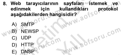 Web Tabanlı Kodlama Dersi 2021 - 2022 Yılı Yaz Okulu Sınav Soruları 8. Soru