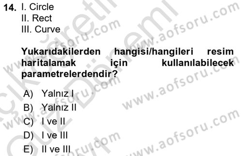 Web Tabanlı Kodlama Dersi 2022 - 2023 Yılı (Vize) Ara Sınav Soruları 14. Soru