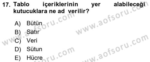 Web Tabanlı Kodlama Dersi 2022 - 2023 Yılı (Vize) Ara Sınav Soruları 17. Soru