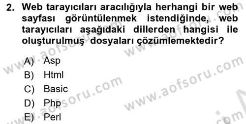 Web Tabanlı Kodlama Dersi 2022 - 2023 Yılı (Vize) Ara Sınav Soruları 2. Soru