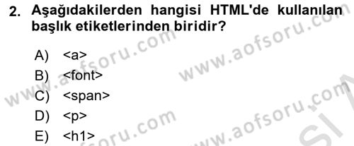 Web Tabanlı Kodlama Dersi 2023 - 2024 Yılı (Vize) Ara Sınav Soruları 2. Soru