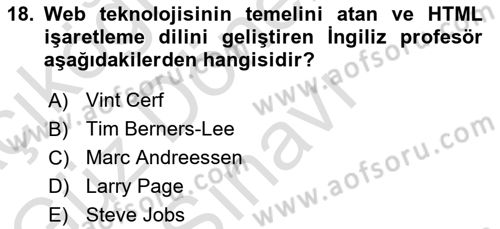 Web Tabanlı Kodlama Dersi 2024 - 2025 Yılı (Final) Dönem Sonu Sınav Soruları 18. Soru