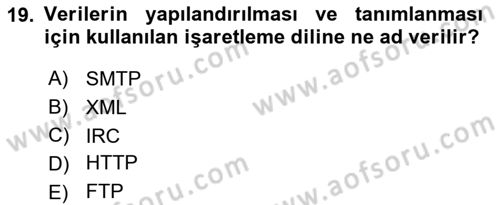Web Tabanlı Kodlama Dersi 2024 - 2025 Yılı Yaz Okulu Sınav Soruları 19. Soru