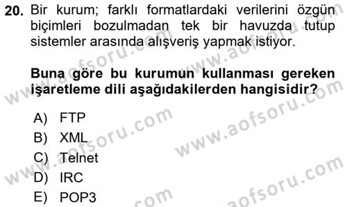 Web Tabanlı Kodlama Dersi 2025 - 2026 Yılı (Final) Dönem Sonu Sınav Soruları 20. Soru