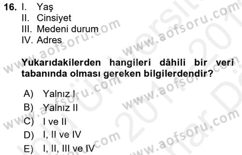 Web Tasarımı Satış ve Pazarlama Dersi 2017 - 2018 Yılı (Vize) Ara Sınav Soruları 16. Soru