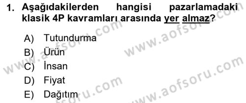 Web Tasarımı Satış ve Pazarlama Dersi 2018 - 2019 Yılı 3 Ders Sınav Soruları 1. Soru