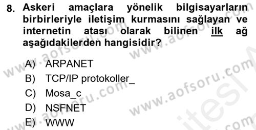 Web Tasarımı Satış ve Pazarlama Dersi 2018 - 2019 Yılı (Vize) Ara Sınav Soruları 8. Soru