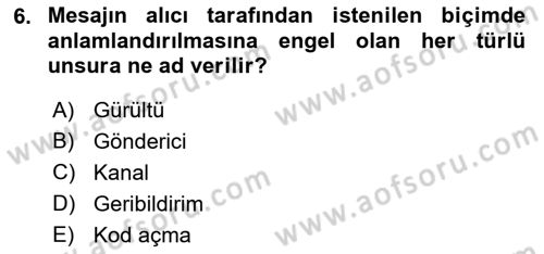 Web Tasarımı Satış ve Pazarlama Dersi 2018 - 2019 Yılı (Final) Dönem Sonu Sınav Soruları 6. Soru