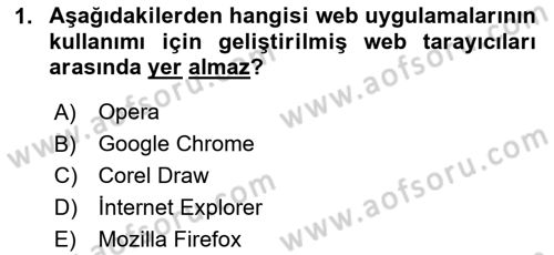 Web Tasarımı Satış ve Pazarlama Dersi 2020 - 2021 Yılı Yaz Okulu Sınav Soruları 1. Soru
