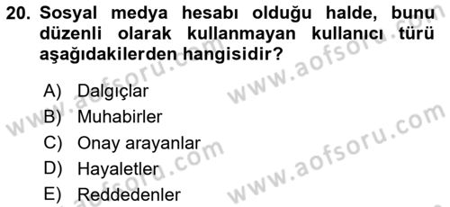 Web Tasarımı Satış ve Pazarlama Dersi 2023 - 2024 Yılı Yaz Okulu Sınav Soruları 20. Soru
