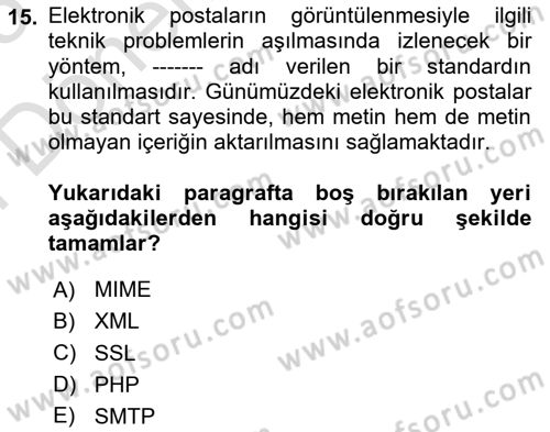 Web Tasarımı Satış ve Pazarlama Dersi 2024 - 2025 Yılı (Final) Dönem Sonu Sınav Soruları 15. Soru