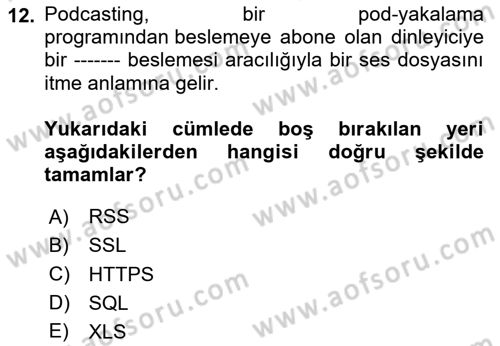 Web Tasarımı Satış ve Pazarlama Dersi 2025 - 2026 Yılı (Vize) Ara Sınav Soruları 12. Soru