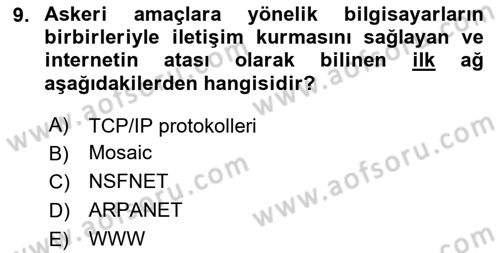 Web Tasarımı Satış ve Pazarlama Dersi 2025 - 2026 Yılı (Vize) Ara Sınav Soruları 9. Soru