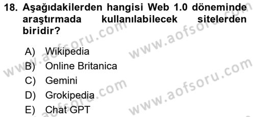 Web Tasarımı Satış ve Pazarlama Dersi 2025 - 2026 Yılı (Final) Dönem Sonu Sınav Soruları 18. Soru