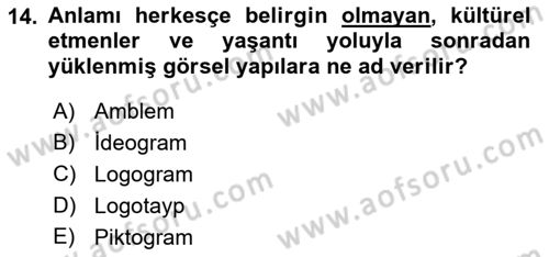 Görsel Web Tasarımı Dersi Ara Sınavı Deneme Sınav Soruları 14. Soru