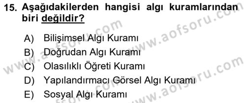 Görsel Web Tasarımı Dersi Ara Sınavı Deneme Sınav Soruları 15. Soru