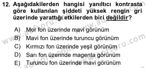 Görsel Web Tasarımı Dersi 2017 - 2018 Yılı 3 Ders Sınav Soruları 12. Soru