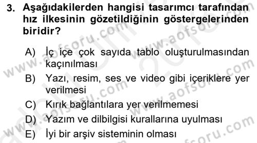 Görsel Web Tasarımı Dersi 2017 - 2018 Yılı 3 Ders Sınav Soruları 3. Soru