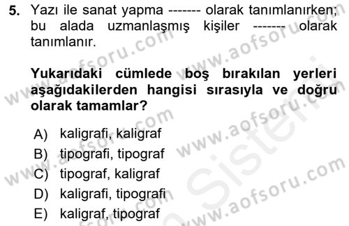 Görsel Web Tasarımı Dersi 2017 - 2018 Yılı 3 Ders Sınav Soruları 5. Soru