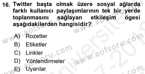 Görsel Web Tasarımı Dersi 2017 - 2018 Yılı (Final) Dönem Sonu Sınav Soruları 16. Soru