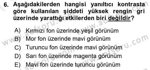 Görsel Web Tasarımı Dersi 2017 - 2018 Yılı (Final) Dönem Sonu Sınav Soruları 6. Soru