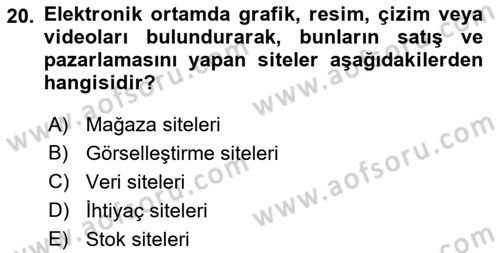 Görsel Web Tasarımı Dersi 2018 - 2019 Yılı 3 Ders Sınav Soruları 20. Soru