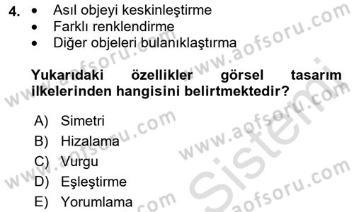 Görsel Web Tasarımı Dersi 2018 - 2019 Yılı 3 Ders Sınav Soruları 4. Soru