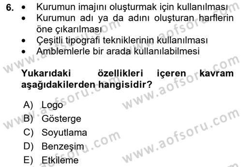 Görsel Web Tasarımı Dersi 2018 - 2019 Yılı 3 Ders Sınav Soruları 6. Soru