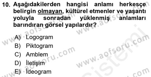 Görsel Web Tasarımı Dersi 2018 - 2019 Yılı (Vize) Ara Sınav Soruları 10. Soru