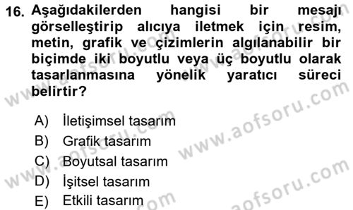 Görsel Web Tasarımı Dersi 2018 - 2019 Yılı (Vize) Ara Sınav Soruları 16. Soru