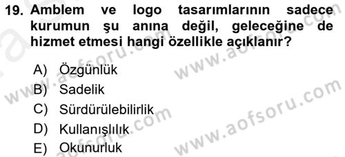 Görsel Web Tasarımı Dersi 2018 - 2019 Yılı (Vize) Ara Sınav Soruları 19. Soru