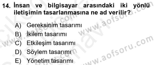 Görsel Web Tasarımı Dersi 2018 - 2019 Yılı (Final) Dönem Sonu Sınav Soruları 14. Soru
